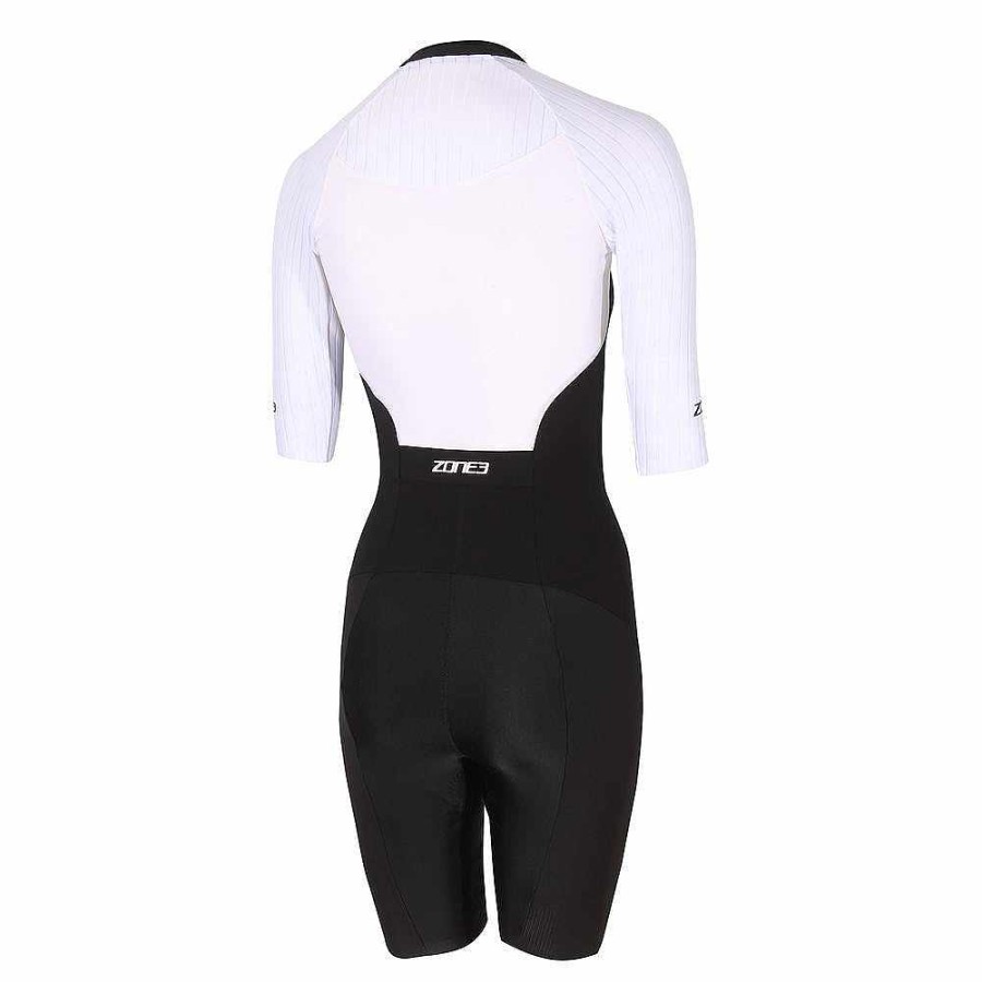 Dames Zone3 Tripakken | Lava Lange Afstand Trisuit Met Volledige Ritssluiting En Korte Mouwen