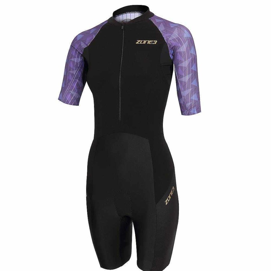 Laatste Wijziging Zone3 | Lava Trisuit Met Korte Mouwen Paars